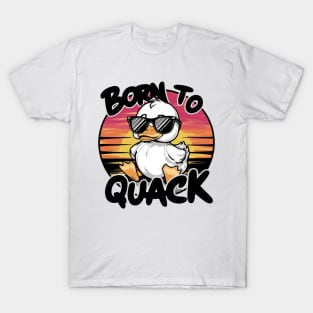 Born to Quack Duck Sunset Tee - Stylish Duck Lover Shirt T-Shirt